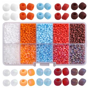 알로데 무광 비비드 컬러 DIY 비즈 3mm 5000p 세트, TYPE 02, 1세트