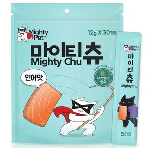 마이티펫 고양이 짜먹는 스틱 간식 30p, 연어맛, 360g, 1팩