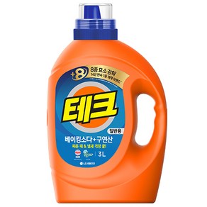 [비건라이프] 테크 베이킹소다 플러스 구연산 일반용 액체세제 본품, 3L, 1개