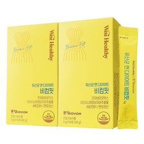 위시헬씨 유산균 앤 다이어트 비컴핏, 14포, 42g, 2개