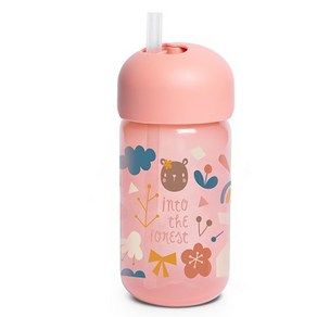 스와비넥스 포레스트 빨대컵, 340ml, 1개, 핑크