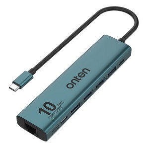 컴스 USB C타입 멀티 허브 외장형 기가비트 랜카드 USB 3.2 Gen2 FW976, 1개