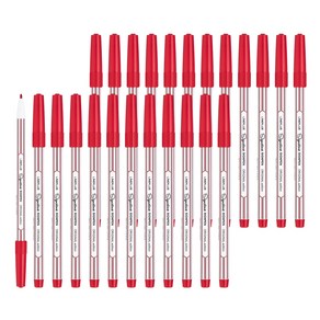 라인플러스 시그니처 사인펜, 레드, 24개