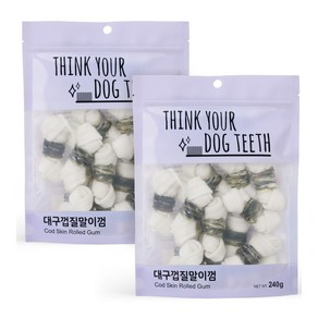 Thinkyourdogteeth 강아지 소가죽 오래먹는 간식껌 15p