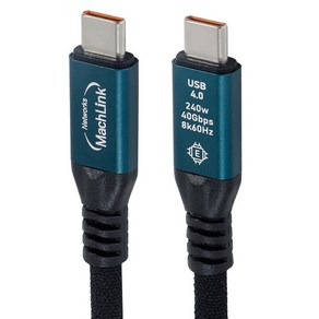 마하링크 USB4 PD240W 40Gbps 8K 초고속 케이블 CP-1663, 1개, 1.8m