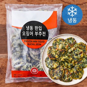 한입 오징어 부추전 (냉동), 1kg, 1개