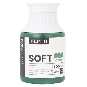 알파색채 소프트바디 아크릴물감 낱색 A 856 Sap Green