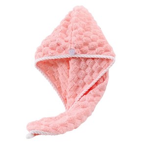 다정다감 빨리 마르는 극세사 엠보씽 헤어타올 터번, 핑크, 1개
