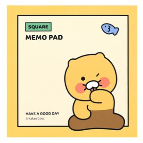 카카오프렌즈 사각 메모지 춘식이 80p, 혼합색상, 4개입, 1개