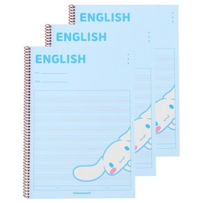 산리오 원링노트 영어 v1, 시나모롤 블루, 3개