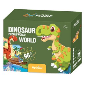 오로라 아트퍼즐, 공룡탐험 DINOSAUR WORLD, 96피스, 1개