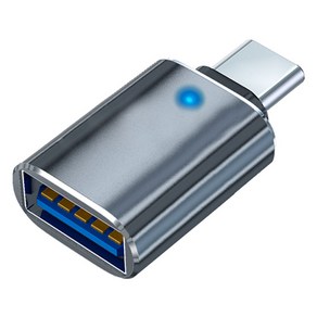 헨센 USB to C타입 변환 잭 변환젠더, 그레이, 1개