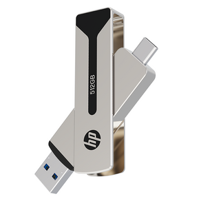 HP OTG Type C & A 911 Po USB 3.2 외장 SSD HPFD911PRO-512, 512GB, 골드실버