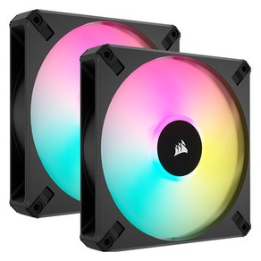 커세어 iCUE AF140 RGB ELITE 시스템 쿨러 140mm Node Coe XT, 블랙, 2개