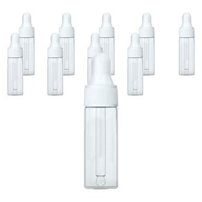 지앤와이 유리 투명 스포이드 공병 15ml, 10개, 화이트