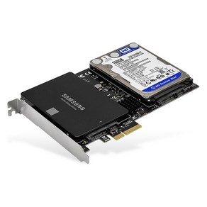 랜스타 PCI-E 2.5 SSD HDD 2포트 SATA3.0 카드 LS-PCIE-RAID, 1개