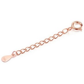 마다꾸미 925실버 목걸이 팔찌 연장 체인 줄 3cm, 로즈골드 물방울, 1개