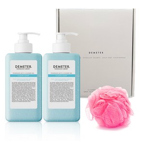 데메테르 홈스파 스크럽 바디워시 클린솝 500ml x 2p + 샤워볼 세트, 1개