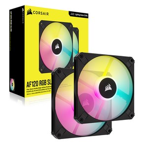 커세어 시스템 쿨러 Node Coe 120mm FAN / CORSAIR ICUE AF120 RGB SLIM 2PACK - BK 2p, 블랙, 1개