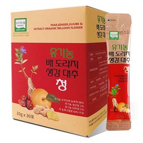 유기농 배 도라지 생강 대추 청 스틱, 300g, 1개