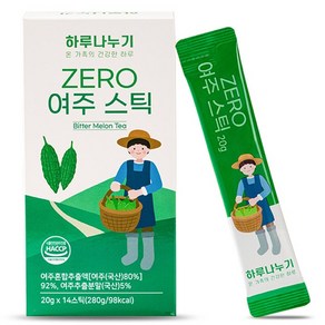 하루나누기 ZERO 액상 여주스틱 국산, 20g, 1개, 14개입