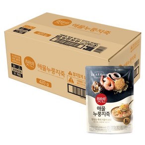 햇반 해물 누룽지죽, 420g, 21개