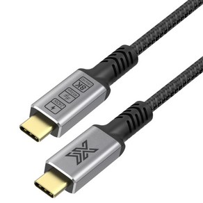 아이엑스 C타입-C타입 USB4 8K 40Gbps 썬더볼트4 고속충전 데이터 케이블 240W, 혼합색상, 1개, 0.5m