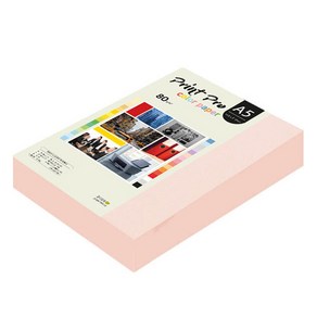 종이문화 프린트 프로 칼라 복사용지 No 22 라이트핑크 80g, A5, 500개