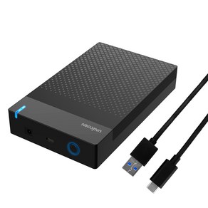 유니콘 USB3.1 C to A 유무선 3.5인치 외장하드 슬라이드 조립 케이스 HDD-500V, 1개