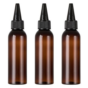 뾰족캡 공병 60ml, 3개, 브라운