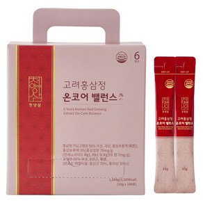 천양삼 6년근 고려홍삼정 온코어 밸런스 홍삼스틱 100포, 1개, 1.5kg