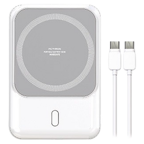 엑티몬 맥세이프 보조배터리 5000mAh + C타입 to C타입 케이블 세트, 화이트, MON-MAGSAFE-5000