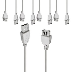 랜스타 A/M A/F USB-A 2.0 to USB A 2.0 MF 연장케이블 LS-USB-AMAF, 5개, 1m