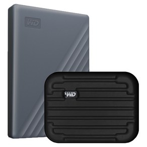 WD My Passpot Woks with USB C 휴대용 외장하드, 그레이, 2TB