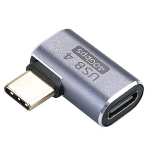Coms USB 4.0 Type C 젠더 C타입 to C타입 MF E-Make 좌우 90도 꺾임, 1개