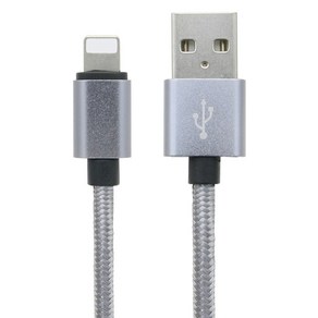 컴스 A타입-애플8핀 USB 2.0 3.1A 고속충전 데이터전송 패브릭 케이블 IE337, 1m, 1개