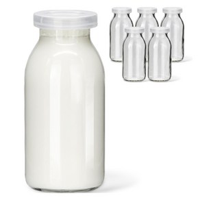 미르 헥사 스냅캡 뚜껑 뉴트로 유리병, 300ml, 6개