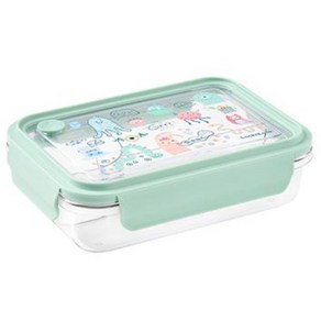 락앤락 투고 세칸 나눔 클리어 도시락 1L, 민트, 1개