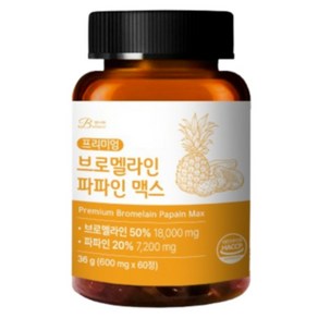 밸런스궁합 브로멜라인 파파인 맥스 파인애플 36g, 1개, 60정