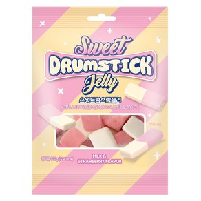 더스위트 스윗 드럼 스틱젤리 밀크향&스트로베리향, 100g, 1개