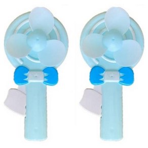Big롤리팝 휴대용 수동 미니 핸드 선풍기 2p, 블루, 블루