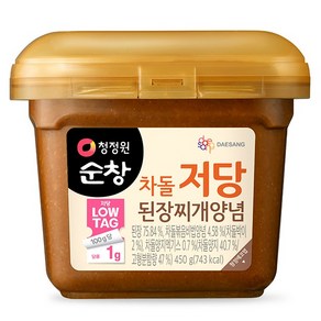 청정원 순창 차돌 저당 된장찌개양념, 450g, 1개
