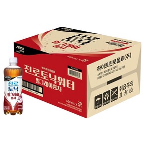 진로토닉워터 얼그레이 홍차, 600ml, 20개
