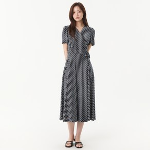 플라스틱아일랜드 프린트 져지 랩 원피스 PR2CO061