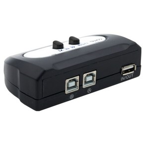 컴스마트 USB 2.0 선택기 2-1 USB A타입 1포트 / USB B타입 2포트 수동 스위치, 1개