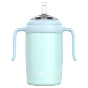주니 스테인레스 빨대컵, 스카이블루, 1개, 240ml