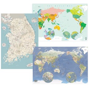 모티프맵 세계지도 투어리스트+ 챌린저 + 가볼지도 포스터 M, 1세트
