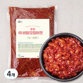 웰웰 실속 비빔 오징어젓, 1kg, 4개