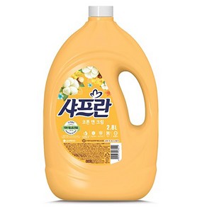 샤프란 코튼 앤 크림 섬유유연제 코튼향 본품, 2.8L, 1개