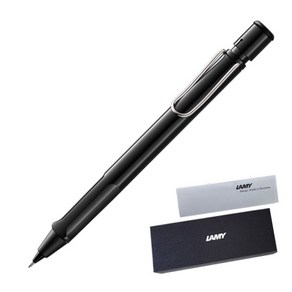 LAMY 사파리 샤프 샤이니 블랙 + 하드케이스 + 리플렛, 1개, 0.5mm